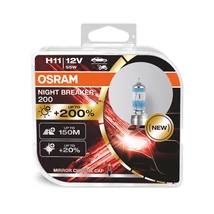Osram Night Breaker 200 H11 +200% halogén izzó DUO BOX 64211NB200-HCB