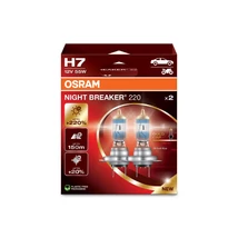 Osram Night Breaker 220 H7 55W +220% halogén izzó DUO BOX 64210NB220-2HB