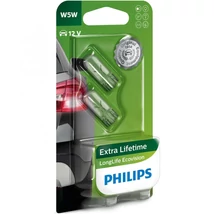 Philips T10 W5W LongLife EcoVision halogén izzó készlet 12961LLECO