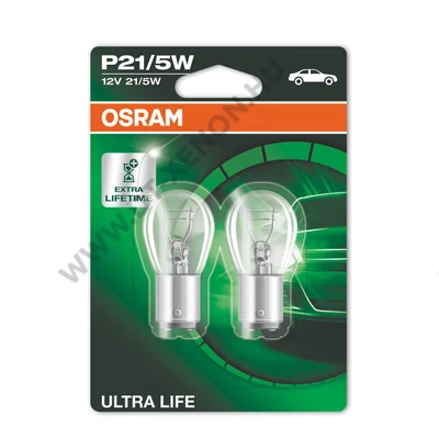 Osram P21/5W BAY15D Ultra Life halogén izzó 7528ULT-02B DUO BOX