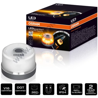 Osram LEDguardian ROAD FLARE Signal V16 mágneses biztonsági jelzőlámpa IP54 LEDSL102