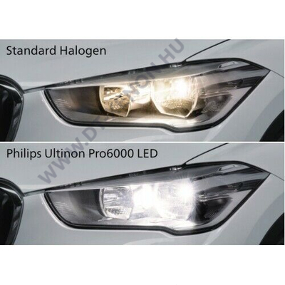 Philips H4 18W Ultinon Pro6000 230% LED 5800K StVZO engedély 49.900 Ft