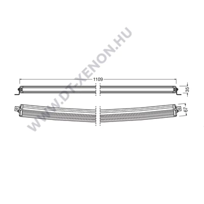 Osram LEDriving Curved Lightbar VX1000-CB SR SM LEDDL135-CB 12/24V 94W kiegészítő íves távolsági LED lámpa Combo Beam 