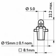 Philips BAX8,3s 1,35W 12V fekete műszerfal izzó 10db-os készlet 12597CP