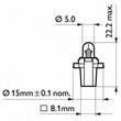 Philips BAX8,3s 1,35W 12V fekete műszerfal izzó 10db-os készlet 12597CP