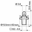 Philips BAX8,5d/2 1,2W 12V fekete műszerfal izzó 10db-os készlet 12598CP 