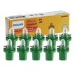 Philips BAX8,5d/2 2W 12V zöld műszerfal izzó 10db-os készlet 12600CP