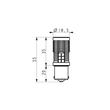 Bajonett BAU15S - PY21W LED 30x3030SMD Epistar sárga Canbus