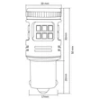 DTX LED BA15S - P21W - R10W - R5W 22x2835SMD piros