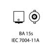 BA15S (P21W) sárga index LED 66x2016 CREE SMD Einparts EPL252