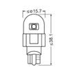 Osram LEDriving SL T15 W16W LED piros 921DRP-2BL