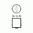 Bajonett BA15S - P21W LED 30x3030SMD Epistar sárga Canbus