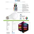 V-TAC E27 RGB+W LED 6W (=40W) infra távirányítóval VT-2022 / SKU-7121