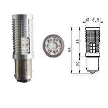 Bajonett BA15S - P21W LED 30x3030SMD Epistar (piros)