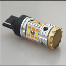 T20 7443 - W21/5W LED 32x3030SMD Epistar T2  sárga + fehér Canbus