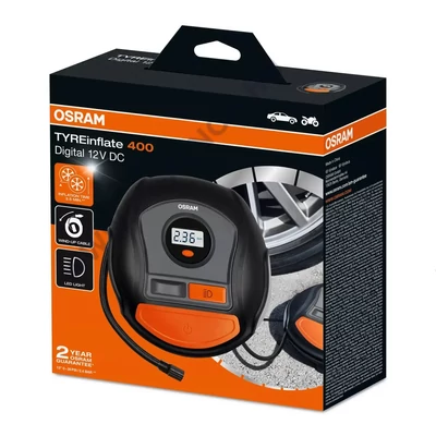 Osram TYREinflate 400 légkompresszor - feltekerhető gumiabroncs pumpa OTI400