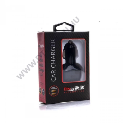 Einparts EPACC003 szivargyújtós DUAL USB Quick Charge 3.0 töltő 12-24V