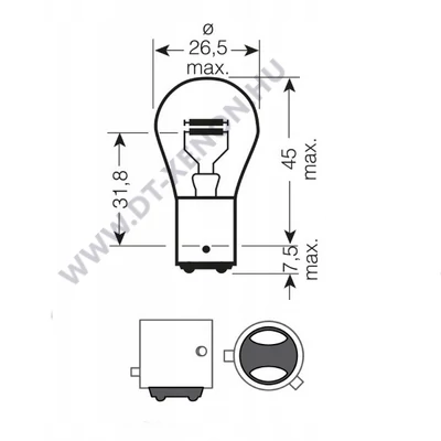 Philips PR21/5W - BAW15D Standard féklámpa/helyzetjelző izzó