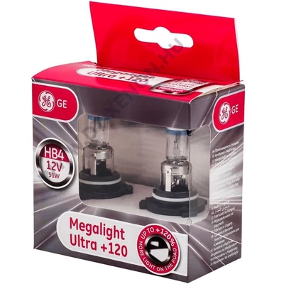GE-Tungsram Megalight Ultra HB4 / 9006 halogén izzó +120%