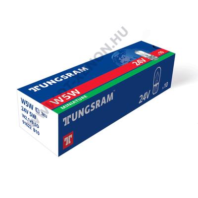 Tungsram T10 W5W 24V Original izzó 10db-os készlet