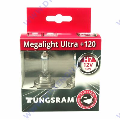 Tungsram Megalight Ultra H7 halogén izzó +120% 58520SNU