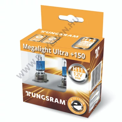 Tungsram Megalight Ultra H11 halogén izzó +150% 53110NXNU
