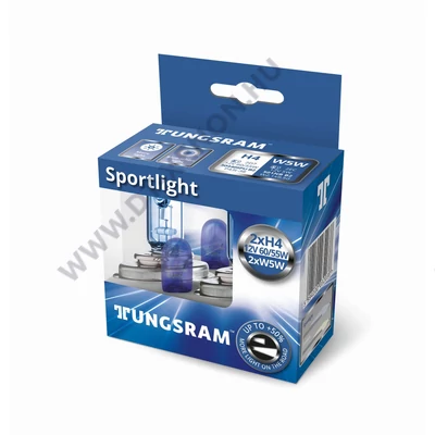 Tungsram Sportlight Silver H4 +W5W halogén izzó +50% 50440SPU