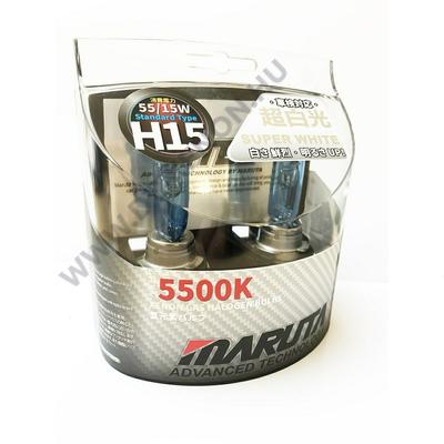 MTEC H15 SuperWhite 5500K xenon hatású halogén izzó DUO BOX