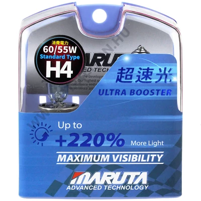 MTEC Ultra Booster H4 55W +220% halogén izzó DUO BOX MT-562