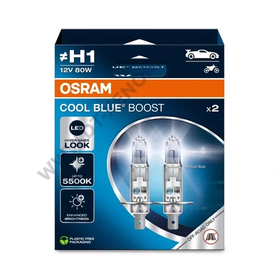 Osram Cool Blue Boost H1 5500K DUO BOX halogén izzó 62150CBB-2HB
