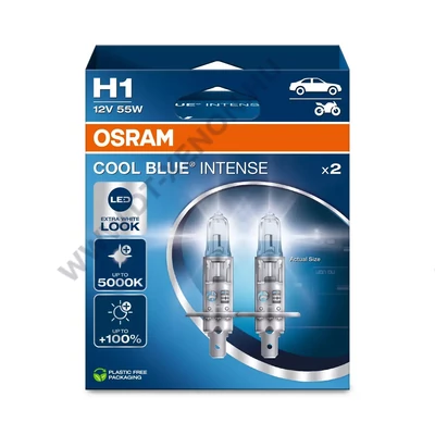 Osram H1 Cool Blue Intense NextGen +100% 5000K halogén izzó DUO BOX 64150CBN-2HB
