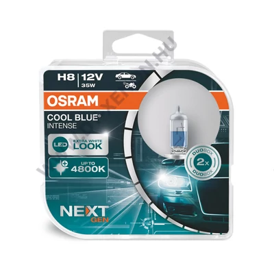 Osram H8 Cool Blue Intense NextGen +100% 4800K halogén izzó DUO BOX 64212CBN-2HB