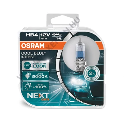 Osram HB4 Cool Blue Intense NextGen +100% 5000K halogén izzó DUO BOX 9006CBN-2HB