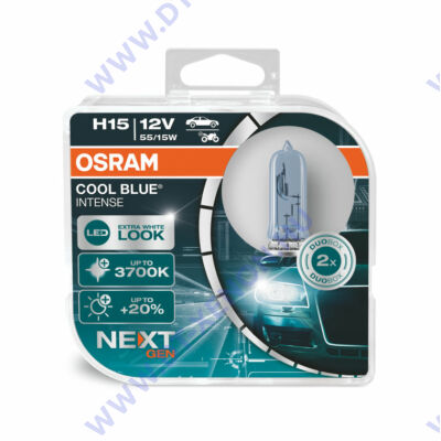 Osram H15 Cool Blue Intense NextGen +100% 3700K halogén izzó 64176CBN-HCB DUO BOX