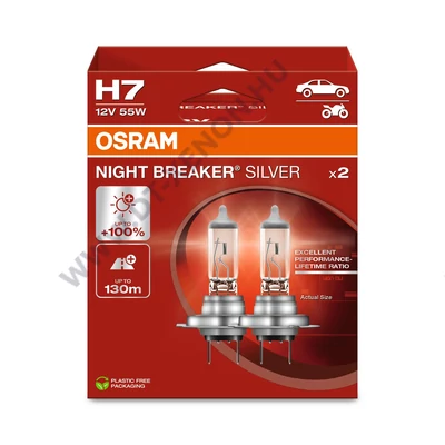 Osram Night Breaker Silver +100% H7 DUO BOX halogén izzó 64210NBS-2HB