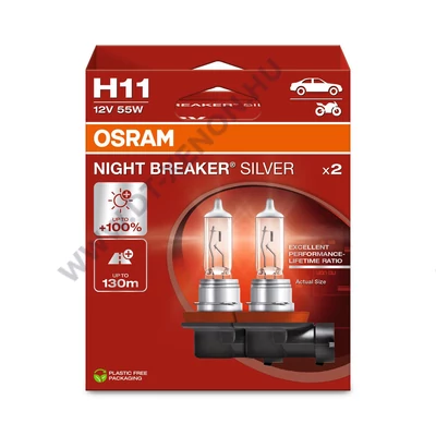 Osram Night Breaker Silver +100% H11 DUO BOX halogén izzó 64211NBS-2HB