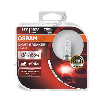 Osram Night Breaker Silver +100% H7 DUO BOX halogén izzó 64210NBS-HCB