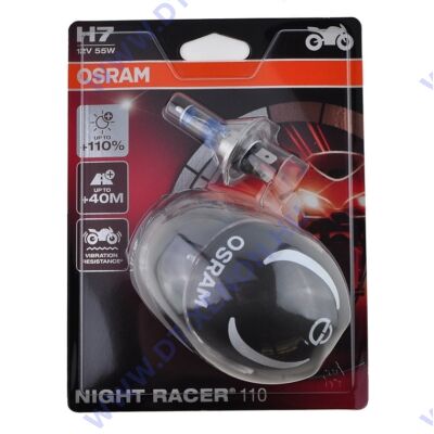 Osram Night Racer H7 motorkerékpár halogén izzó készlet +110% DUO BOX