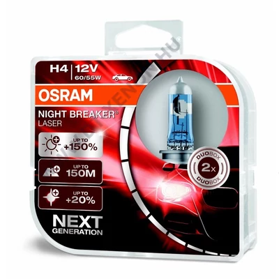 Osram Night Breaker Laser H4 +150% halogén izzó 64193NL-HCB DUO BOX