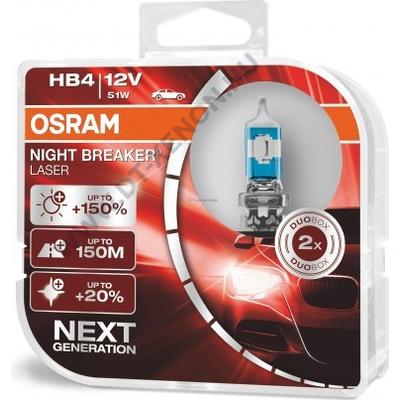 Osram Night Breaker Laser HB4 +150% halogén izzó 9006NL-HCB DUO BOX