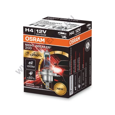 Osram Night Breaker 200 H4 +200% halogén izzó 64193NB200