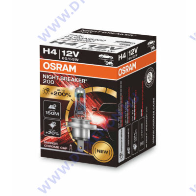 Osram Night Breaker 200 H4 +200% halogén izzó 64193NB200
