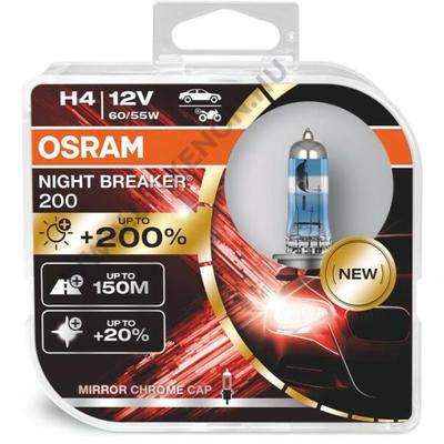 Osram Night Breaker 200 H4 +200% halogén izzó DUO BOX 64193NB200-HCB