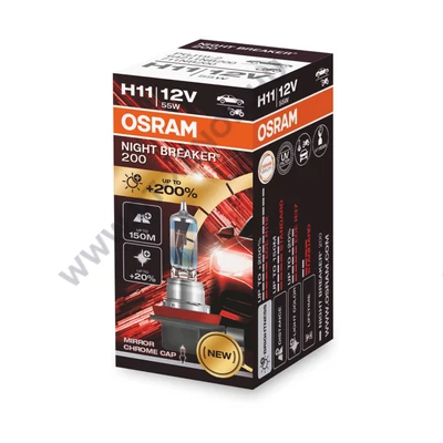 Osram Night Breaker 200 H11 +200% halogén izzó 64211NB200