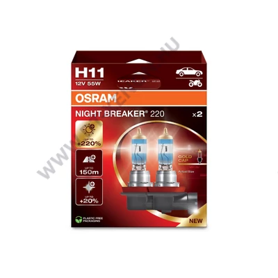 Osram Night Breaker 220 H11 55W +220% halogén izzó DUO BOX 64211NB220-2HB