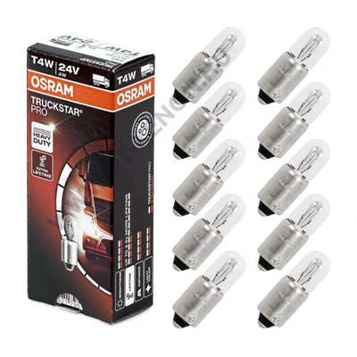 Osram T4W BA9S Truckstar Pro 24V halogén izzó 3930TSP 10db-os készlet