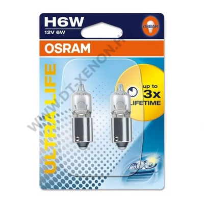 Osram H6W BAX9S Ultra Life halogén izzó DUO BOX 64132ULT-02B