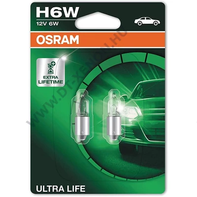 Osram H6W BAX9S Ultra Life halogén izzó DUO BOX 64132ULT-02B