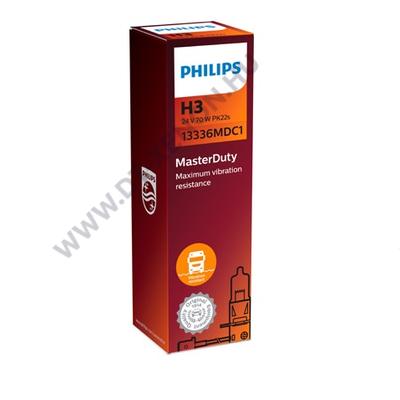 Philips H3 70W 24V MasterDuty +130% halogén izzó 13336MDC1