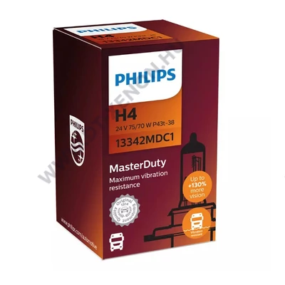 Philips H4 75/70W 24V MasterDuty +130% halogén izzó 13342MD